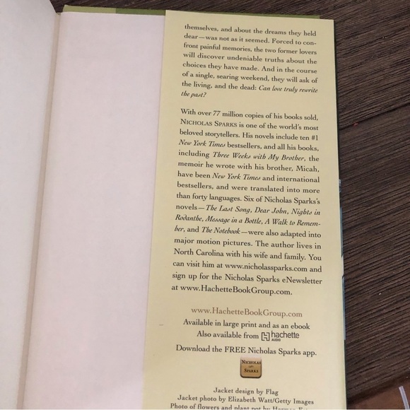 The Best of Me by: Nicholas Sparks hardback book - Picture 5 of 6